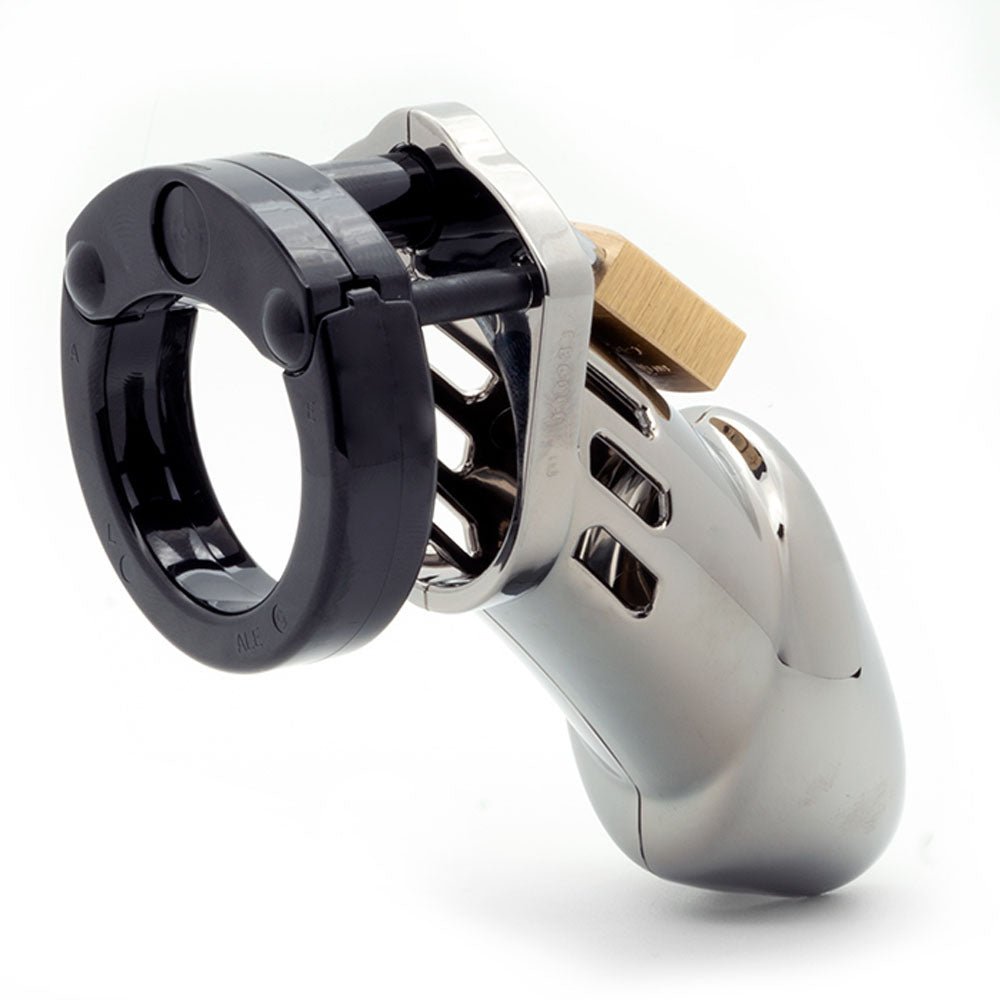CB-6000 Chastity Cock Cage Kit - Chrome 3.25 Inch Cock Cage Kit